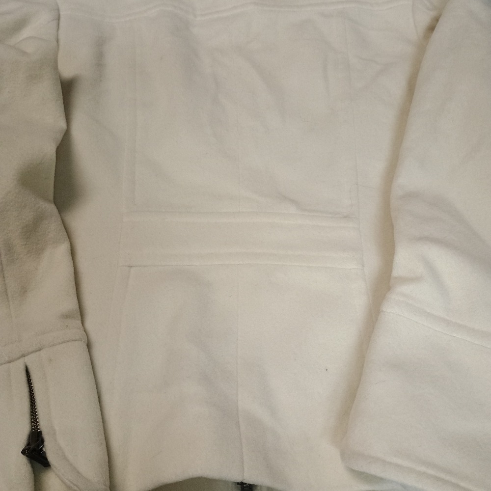 Vintage TRIBAL Wool Cashmere Blend Ivory/Cream‎ Zip Jacket Size 8 Lined Bulgaria - Picture 4 of 12